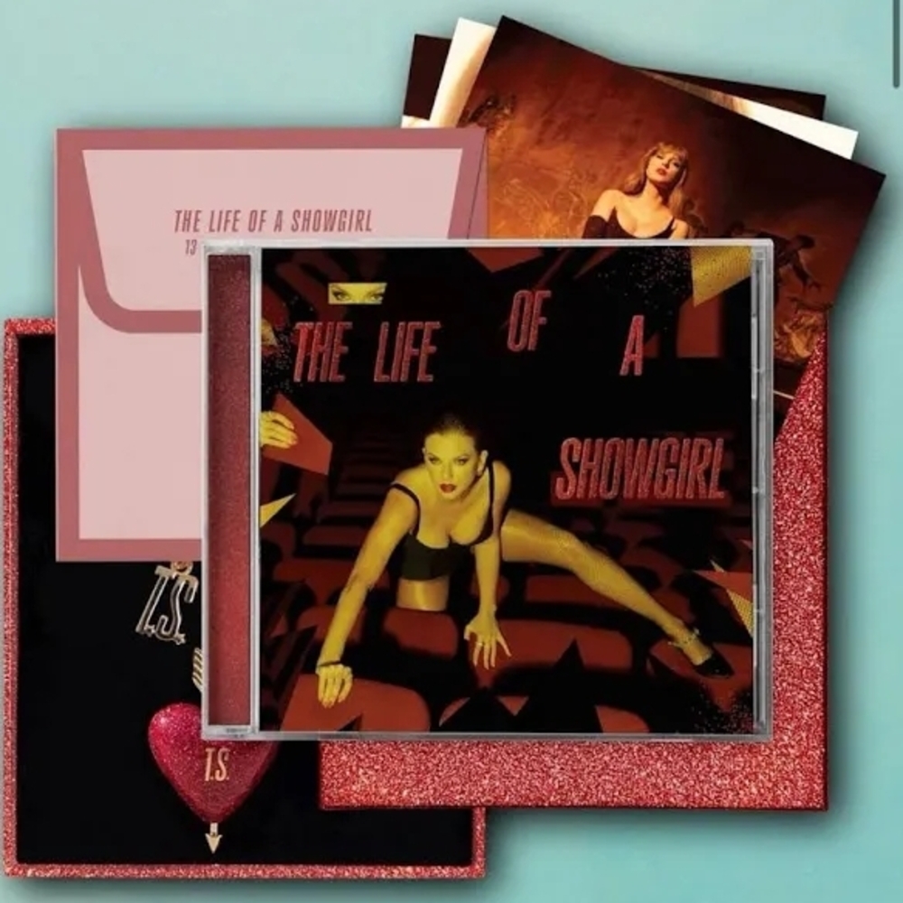 Taylor Swift The Life of a Showgirl CD - Red and Black